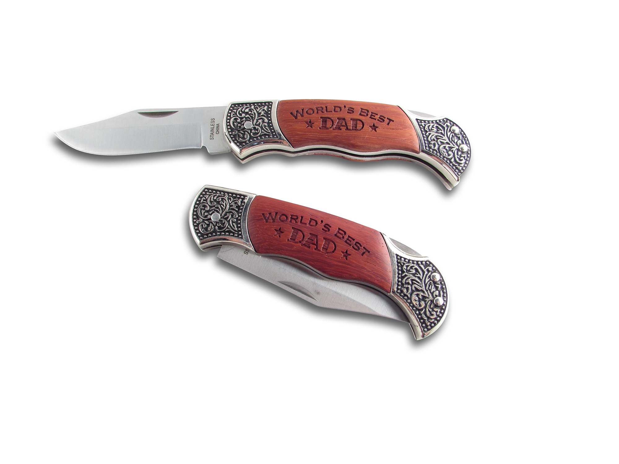 Decorated Grip "Best Dad & Grandpa" Hunting Knife