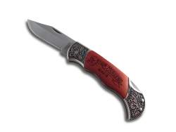 Decorated Grip "Strong & Courageous" Hunting Knife