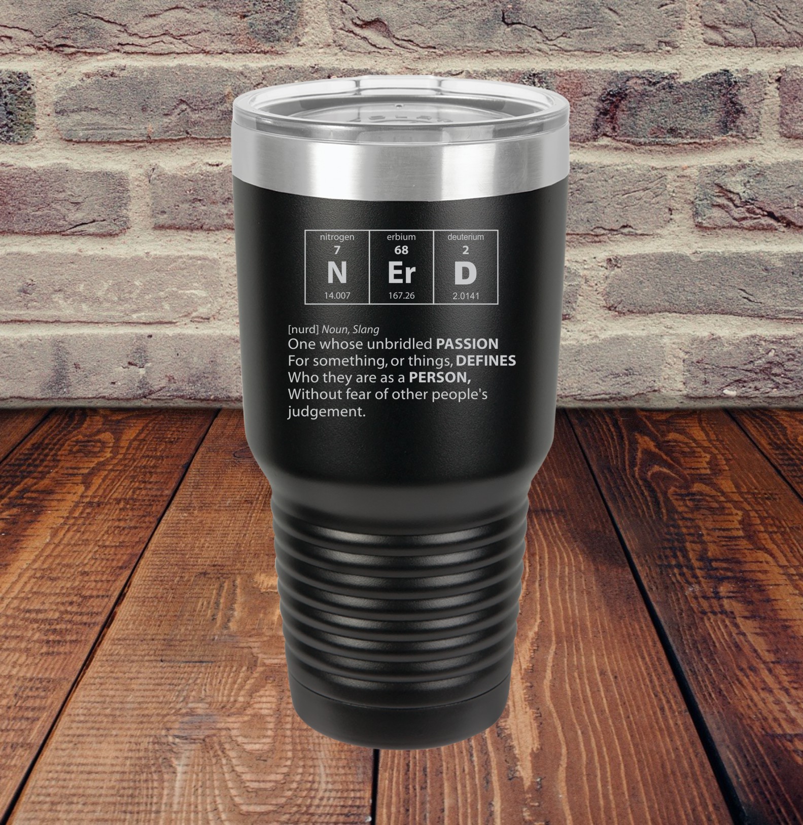 N ER D Definition 30oz Mug with Slider Lid