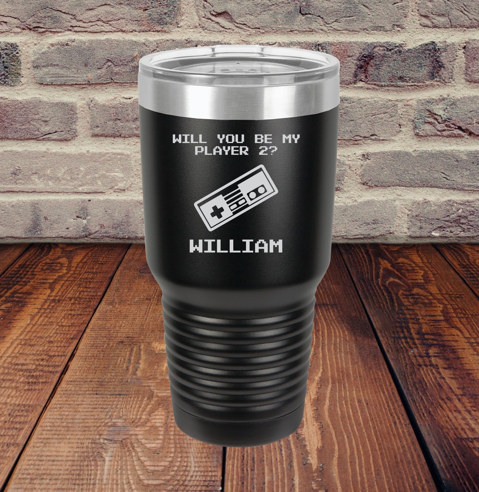 Will you be my player 2 30oz Mug with Slider Lid