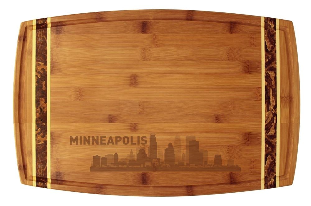 Minneapolis, Minnesota City Skyline Cutting Board