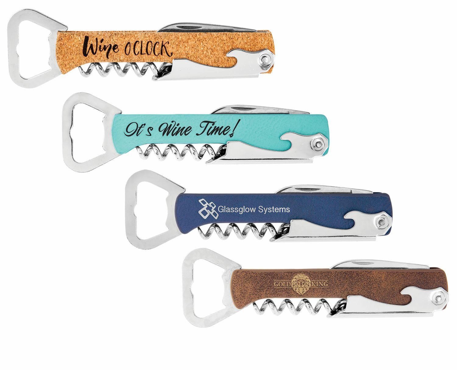 Personalized Faux Leather Wine Cork Remover, Wine Opener Corkscrew