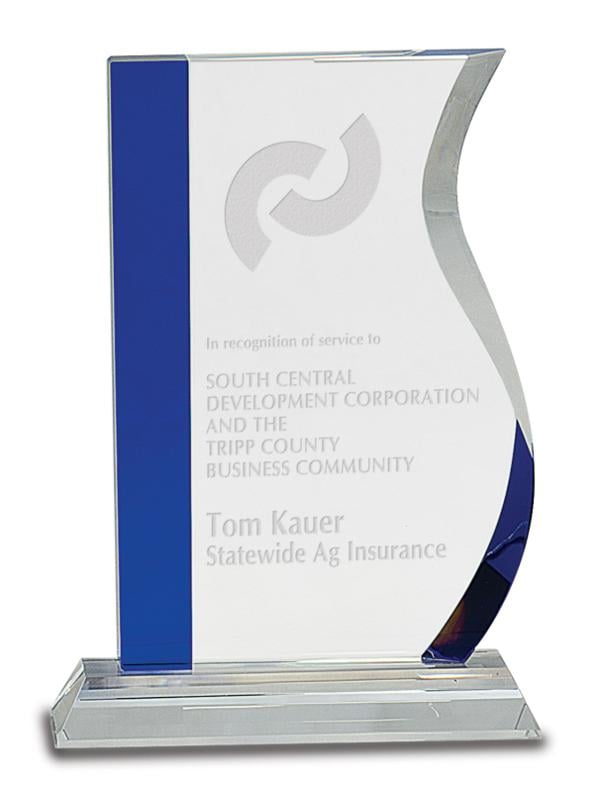 Blue Edge Crystal Wave Award