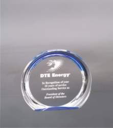 5 3/8" Blue Round Halo Acrylic Award