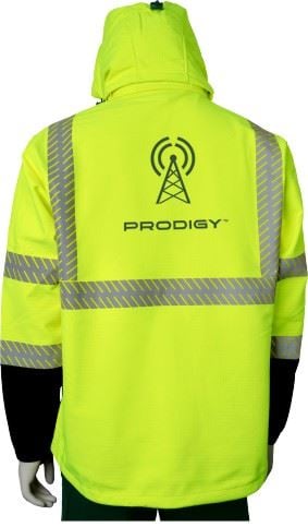 Class 3 Ripstop Softshell Black Bottom Hi-Vis Jacket Custom Imprint