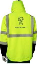 Class 3 Ripstop Softshell Black Bottom Hi-Vis Jacket Custom Imprint