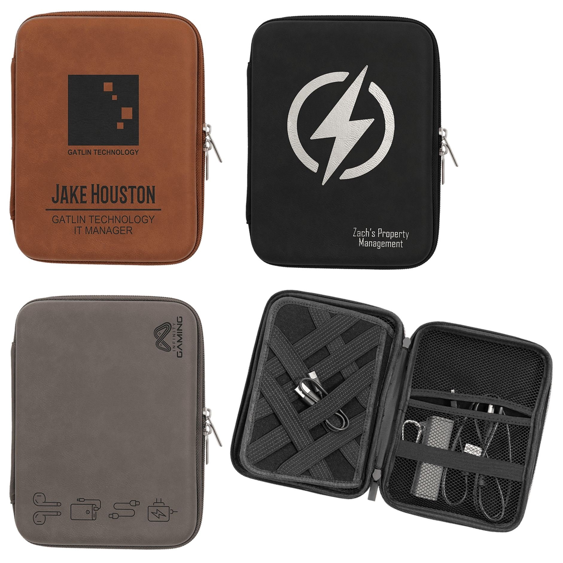 Personalized Electronics Travel Organizer