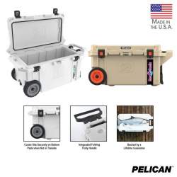 Pelican 80qt Wheeled Cooler with Custom Imprint