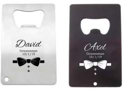 Bowtie Design Wedding Credit Card Bottle Opener
