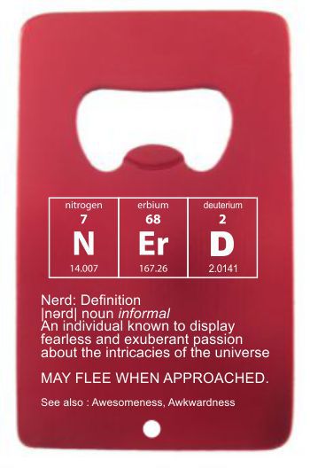 Nerd Card Nerd Definition Credit Card Bottle Opener