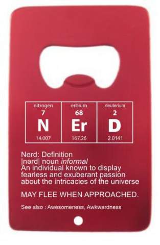 Nerd Card Nerd Definition Credit Card Bottle Opener