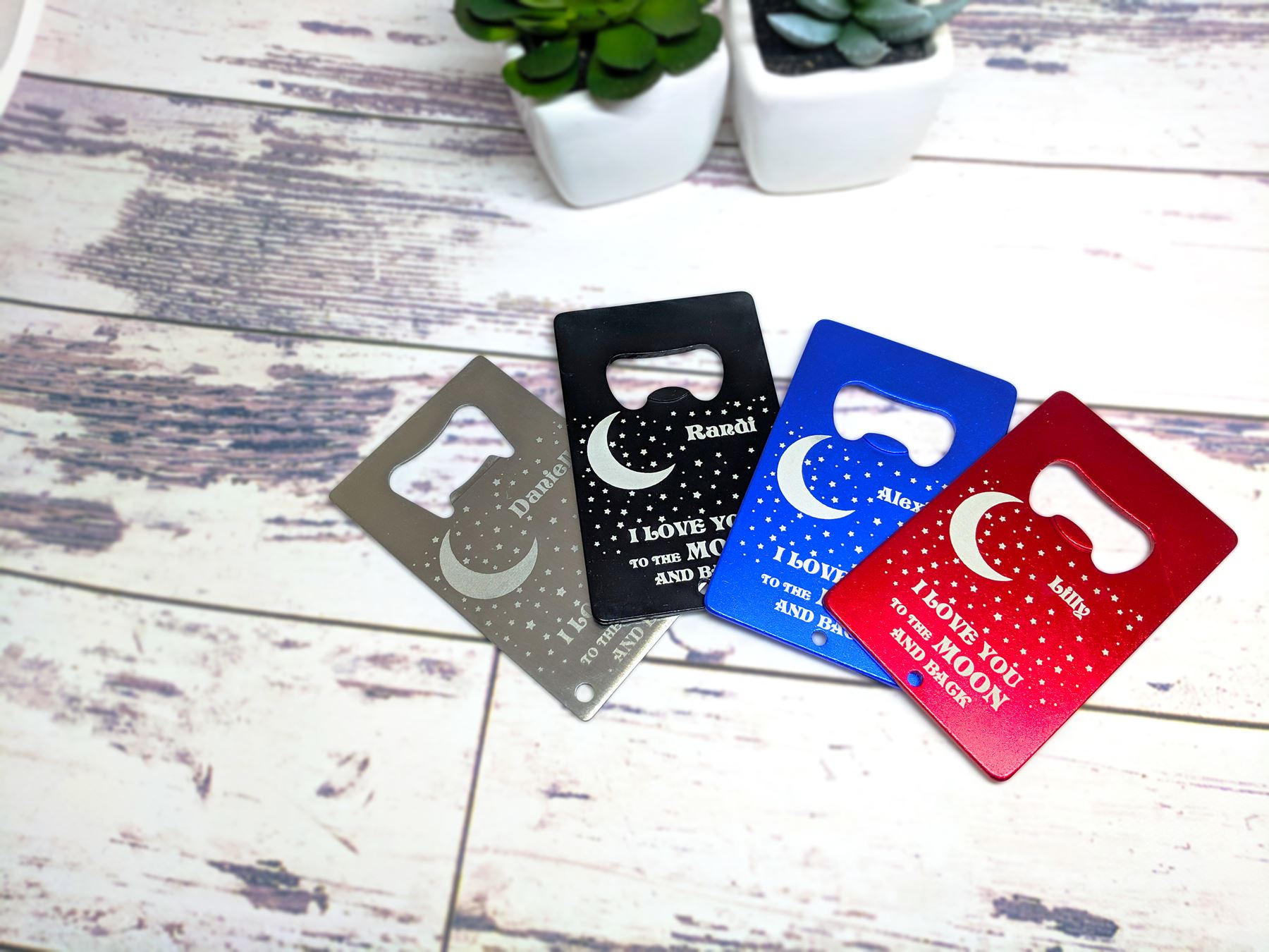 I love you to the moon and back Bottle Opener