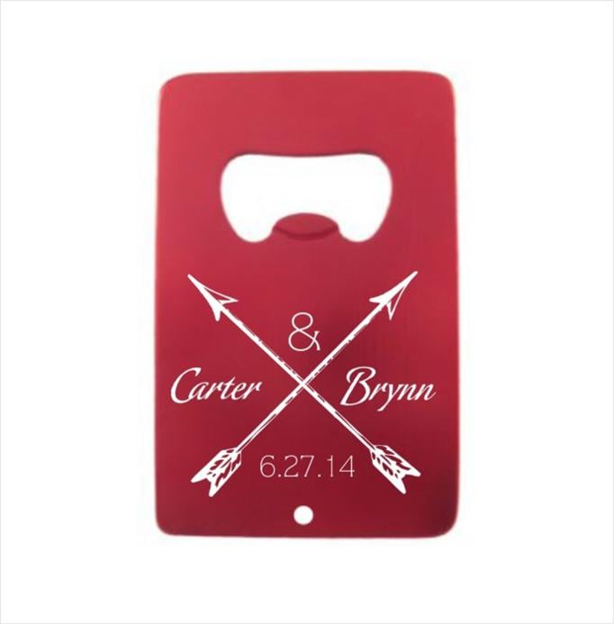 Sketch Arrows Colored Credit Card Bottle Opener