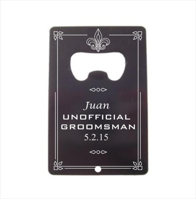 Fleur de lis Colored Credit Card Bottle Opener