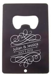 Filigree Colored Credit Card Bottle Opener
