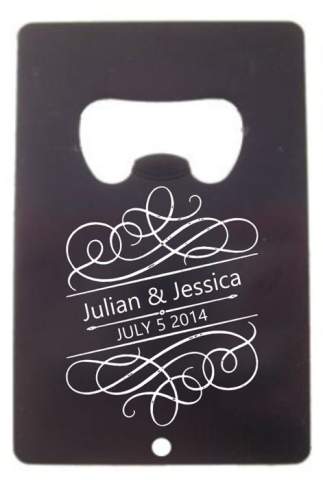 Filigree Colored Credit Card Bottle Opener