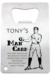 Boxer Man Card Stainless Steel Credit Card Bottle Opener