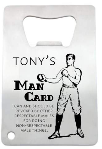 Boxer Man Card Stainless Steel Credit Card Bottle Opener