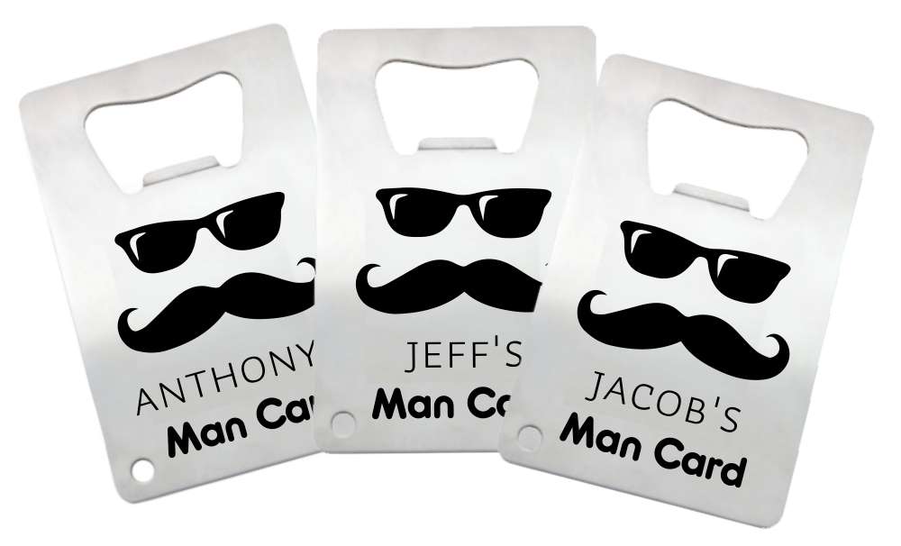 Sunglasses Man Card Stainless Steel Credit Card Bottle Opener