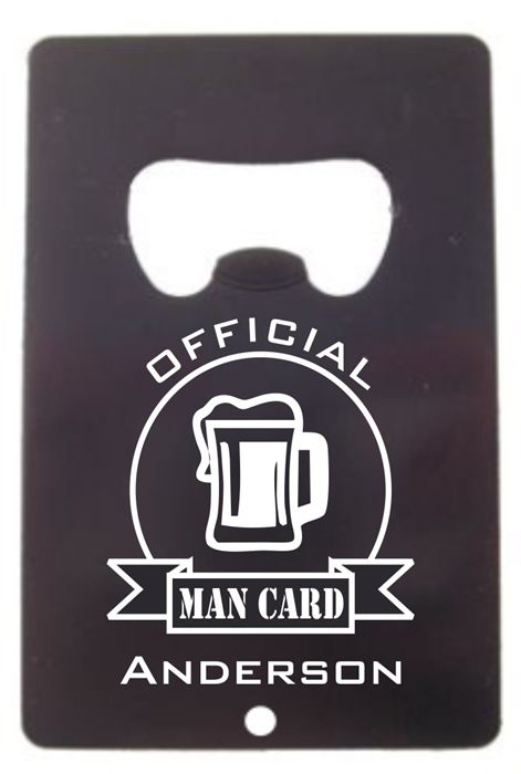 Stein Colored Metal Credit Card Bottle Opener