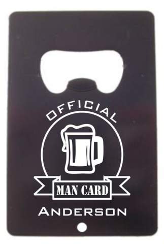 Stein Colored Metal Credit Card Bottle Opener
