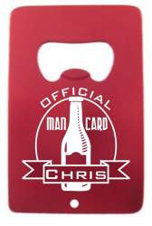 Bottle Colored Metal Credit Card Bottle Opener
