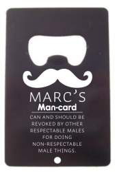 Moustache Vertical Colored Metal Credit Card Bottle Opener
