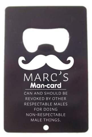 Moustache Vertical Colored Metal Credit Card Bottle Opener