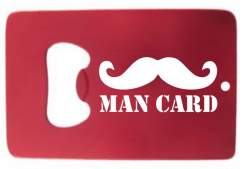 Moustache Horizontal Colored Metal Credit Card Bottle Opener