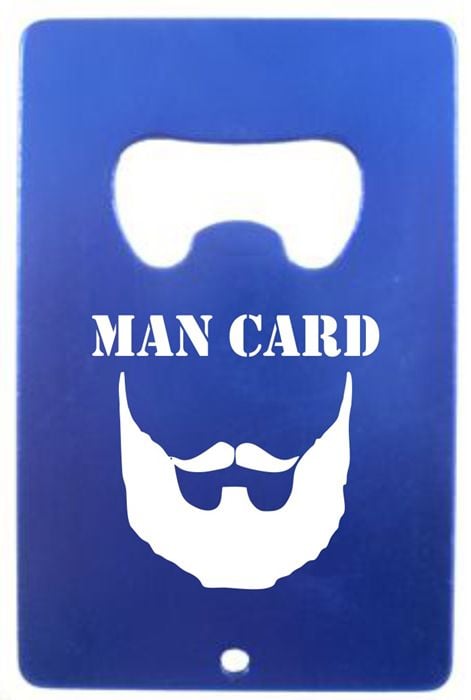 Beard Colored Metal Credit Card Bottle Opener