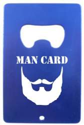 Beard Colored Metal Credit Card Bottle Opener