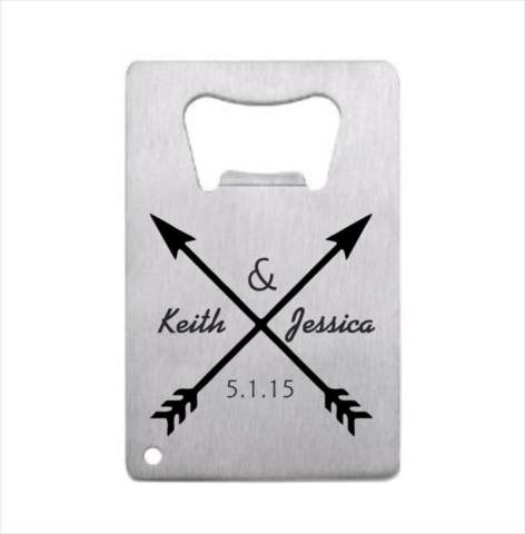 Solid Arrows Stainless Steel Credit Card Bottle Opener