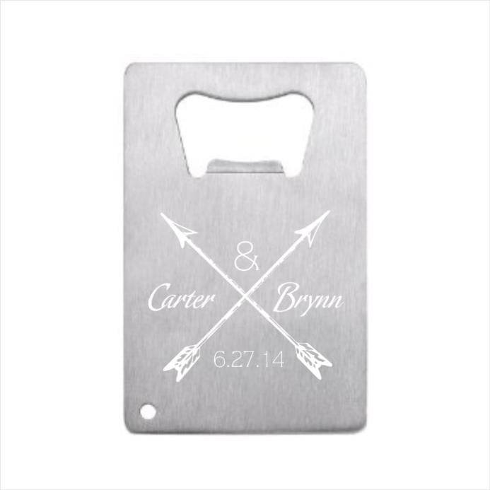 Sketch Arrows Stainless Steel Credit Card Bottle Opener