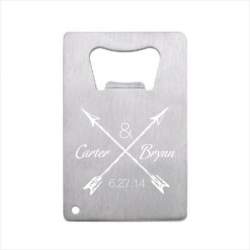 Sketch Arrows Stainless Steel Credit Card Bottle Opener