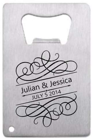 Filigree Stainless Steel Credit Card Bottle Opener