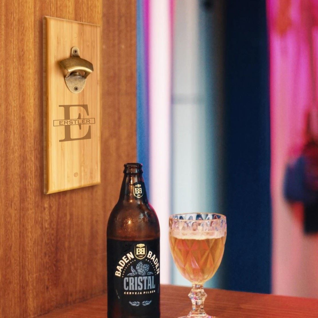 Wall Mounted Bottle Opener w/ Magnetic Cap Catcher