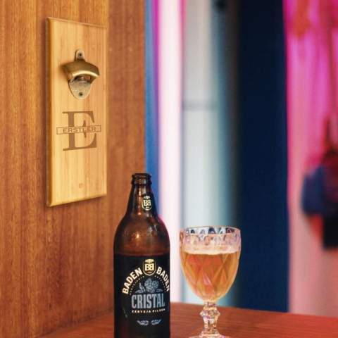 Wall Mounted Bottle Opener w/ Magnetic Cap Catcher