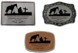 Kneeling Cowboy Belt Buckle