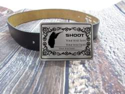 Shotgun, Trapshooting Personalized Belt Buckle