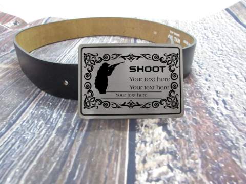 Shotgun, Trapshooting Personalized Belt Buckle