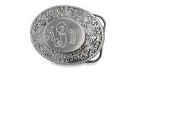 Initial Pewter Belt Buckle