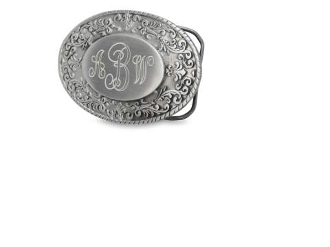 Initial Pewter Belt Buckle