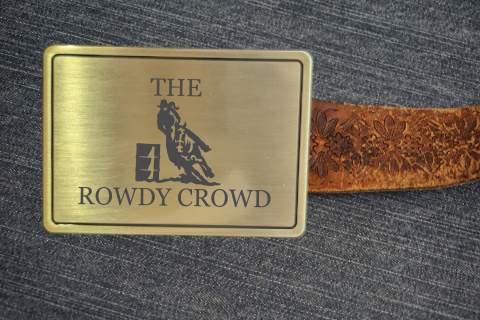 Laser Engraved Rectangle Antique Bronze Buckle
