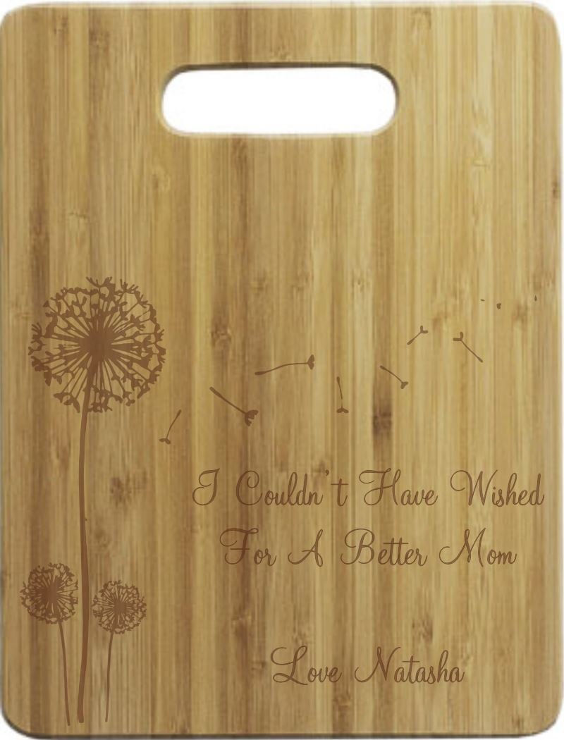 Custom Cutting Board, Laser Engraved Bamboo Cutting Board Gift, Mother