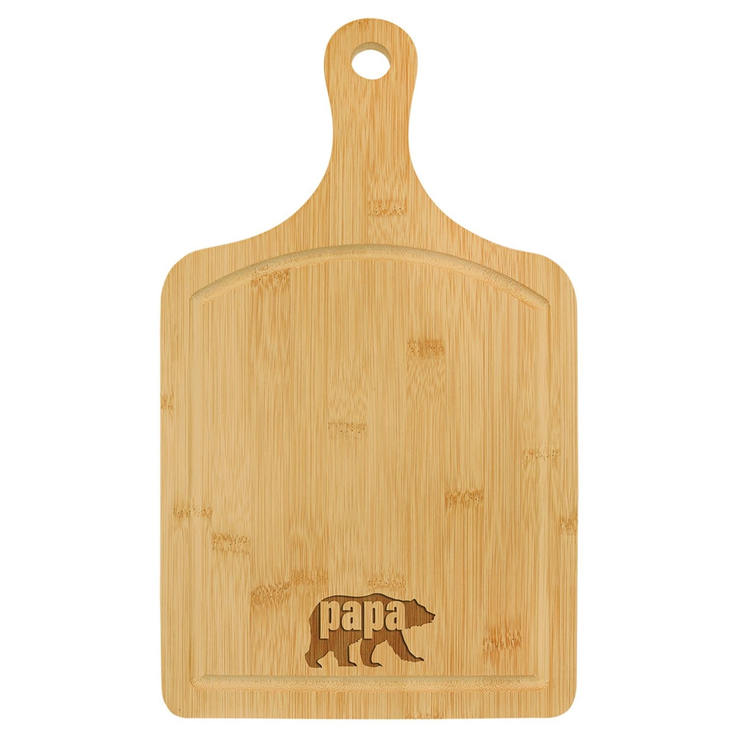Engraved Bamboo Cutting Board with Handle 15.5x9"