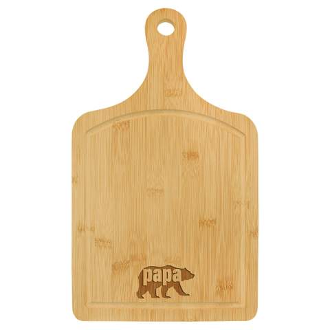 Engraved Bamboo Cutting Board with Handle 15.5x9"