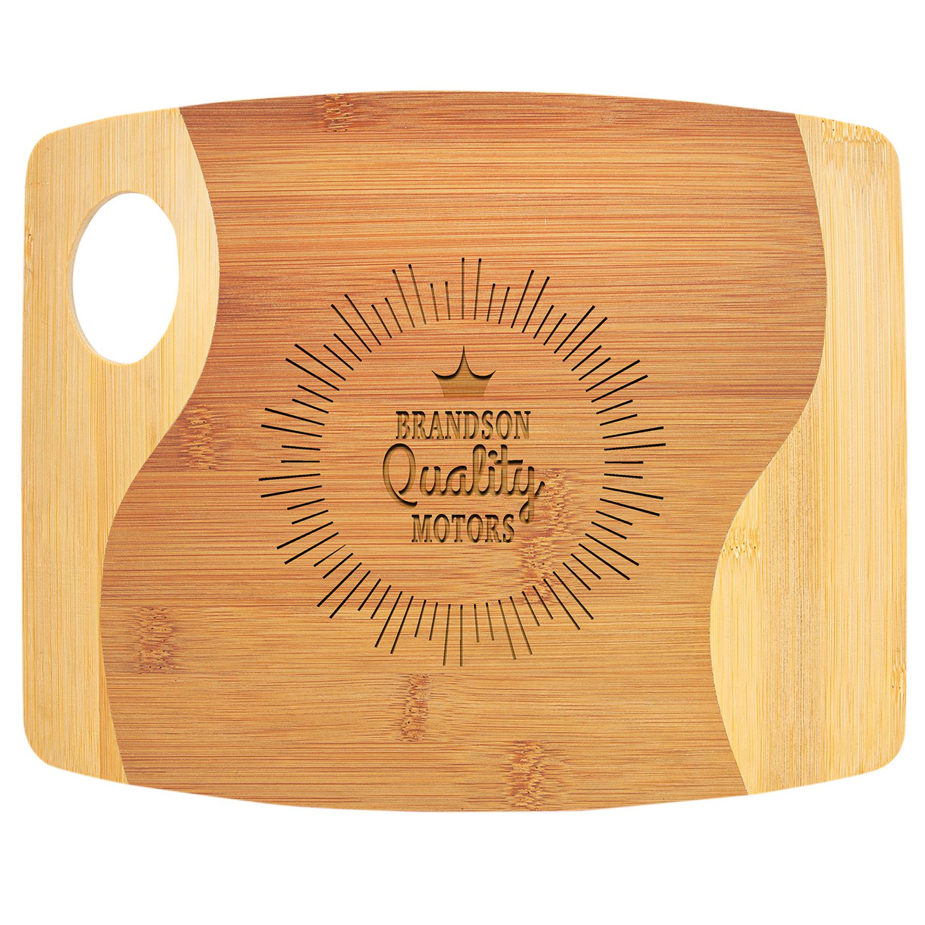 9x11" 2-tone Cutting Board w/ Handle