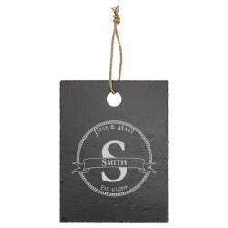 Circle Monogram Slate Cutting Board