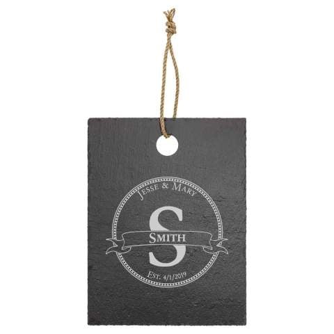Circle Monogram Slate Cutting Board