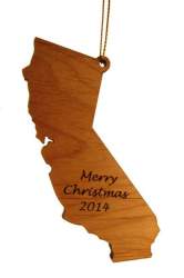 State Shape Christmas Ornament